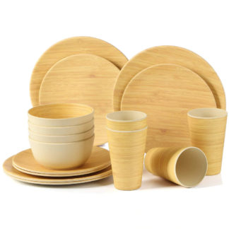 Lekoch Breathing Series Bamboo Fiber Biodegradable Dinnerware Set