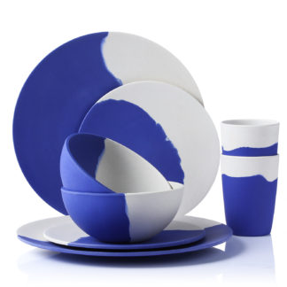 Lekoch Harmony Series Bamboo Fiber Biodegradable Dinnerware Set (Ocean)