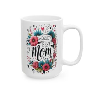 World's Best Mom Blooms 15oz Coffee Mug