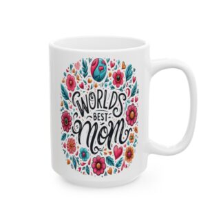 Blooming Love: World's Best Mom 15oz Coffee Mug