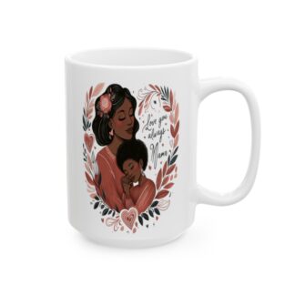 Cherished Moments: Floral Love Hearts 15oz Coffee Mug for Mom