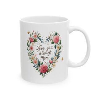 Mom's Daily Joy: Watercolor Love Heart 11oz Coffee Mug