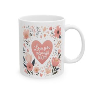 Endless Affection: Floral Heart 11oz Coffee Mug