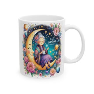 Stellar Grandmother: Best Grandma in the Universe 11oz Coffee Mug - Celestial Tribute