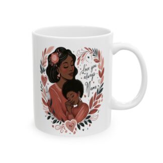 Cherished Moments: Floral Love Hearts 11oz Coffee Mug for Mom